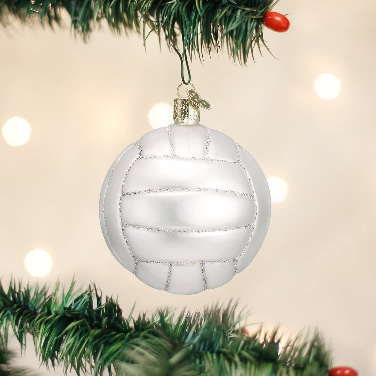 2020 Christmas Ornament Volleyball Glass Blown Ornament for Christmas Tree