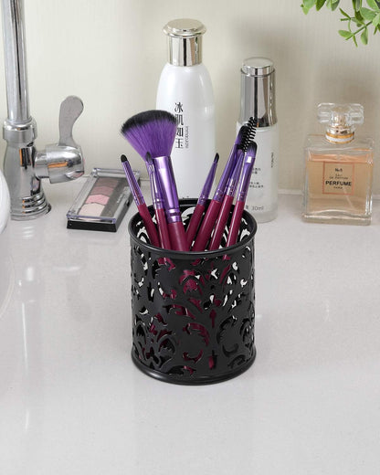 2Pcs Pencil Cup Holder, Black Pen Holder, Pen Cups, Metal Mesh Pencil/Pen Holder,Pen Organizer for Desk, Desk Pen Holder