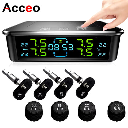 Smart TPMS Touch 8 Bar 4 Sensors Car Tire Pressure Monitoring System Electronic Devices Smart Alarm Systems Sensors Teyes