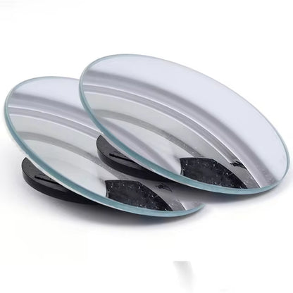 2Pcs 360 Degree Adjustable Blind Spot Mirror Car Auxiliary Rearview Convex Mirror round Frame Wide Angle Mirrors for Car Reverse