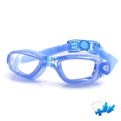 Swimming Goggles for Men Women Anti-Fog Uv Prescription Waterproof Silicone Adjust Swim Pool Eyewear Adults Kids Diving Glasses