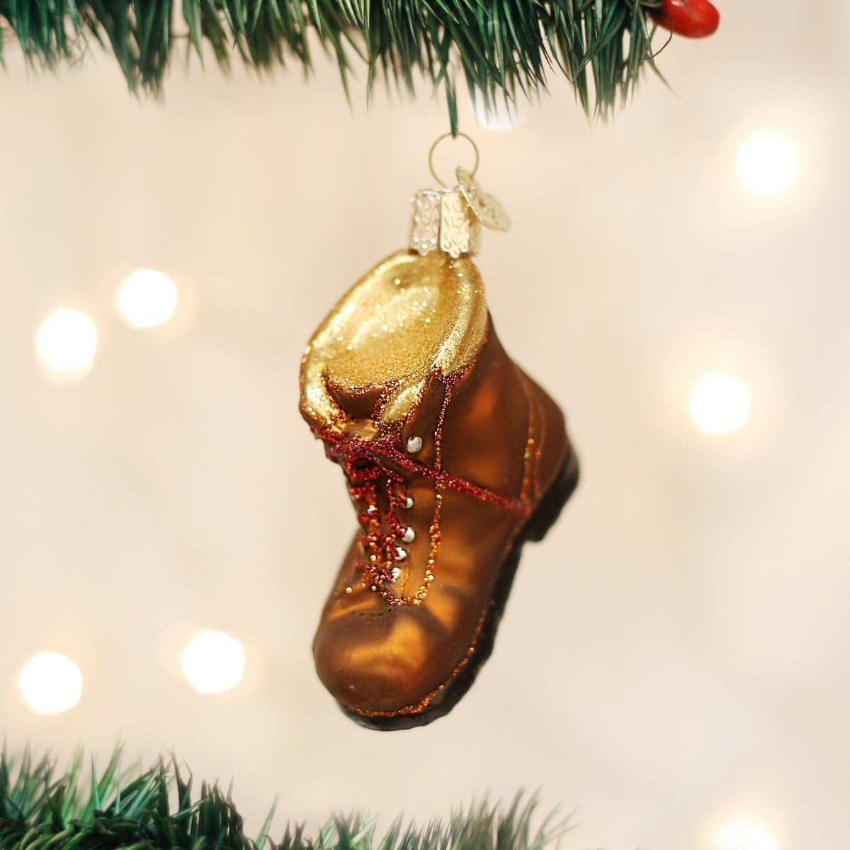 2020 Christmas Ornament Hiking Boot Glass Blown Ornament for Christmas Tree