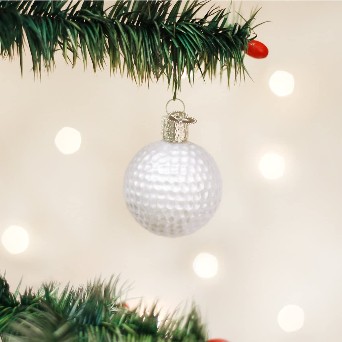 2020 Christmas Ornament Golf Ball Glass Blown Ornament for Christmas Tree