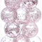 Shatterproof Clear Plastic Christmas Ball Ornaments Decorative Xmas Balls Baubles Set with Stuffed Delicate Decorations (70Mm/2.76 Inch 24-Pack, Pinkish Gold)