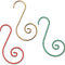 Christmas Ornaments Hooks Christmas Tree Hanger Great for Christmas Tree Decoration - 120 / Gold, Green, Red